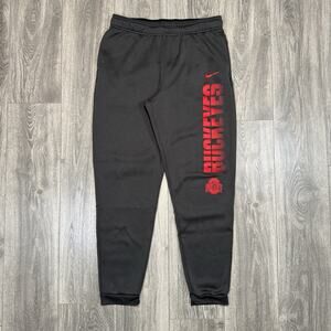 Ohio State Buckeyes Mens M Gray Nike Dri-Fit Fleece Sweatpants Jogger On Field